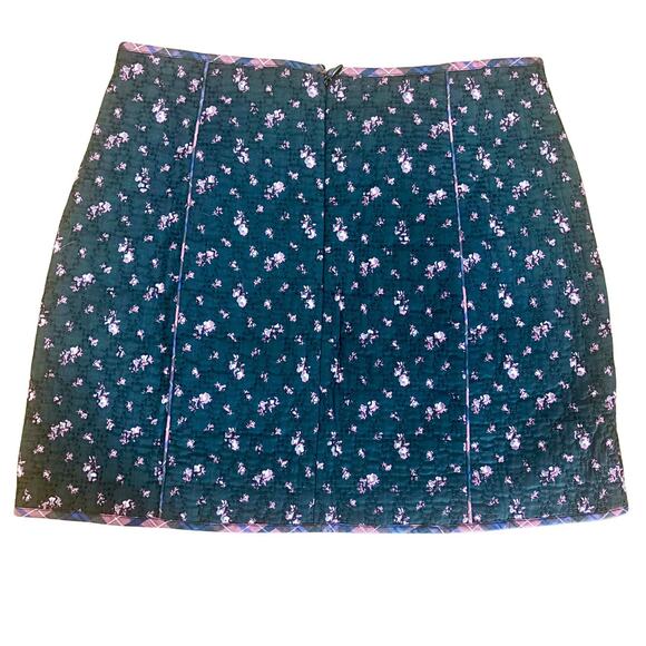 Sezane Floral Mini Skirt - Dark Green and Purple - Picture 4 of 6